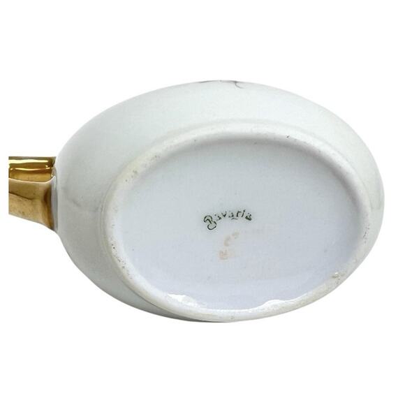 Vintage Stouffer Creamer and Sugar Set Hand Painted Bavaria Porcelain Gold Trim - Picture 6 of 16